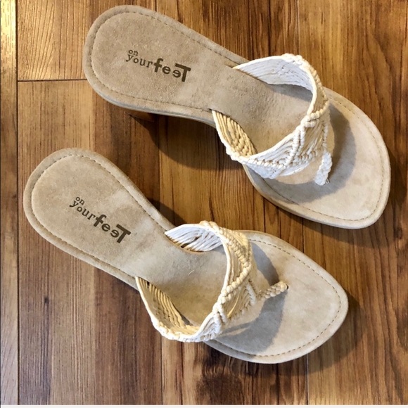 5 star Macrame Block Heel Sandals Chinese Laundry - Picture 7 of 8